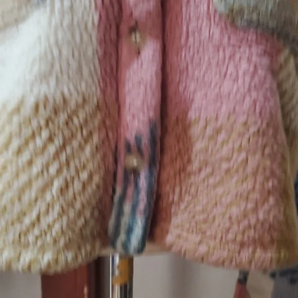 Thread & Supply Multicolor Check Plaid Teddy Jacket Size S - Picture 5 of 11